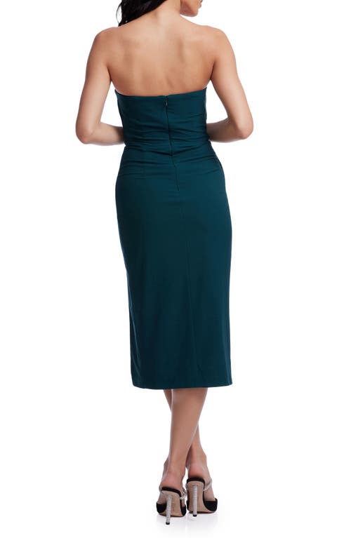 DRESS THE POPULATION DRESS THE POPULATION VALENCIA STRAPLESS COCKTAIL DRESS