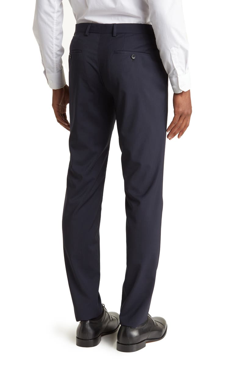 BOSS Genesis Solid Wool Trousers, Alternate, color, Dark Blue