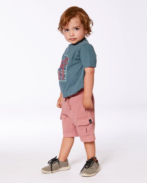 Deux Par Deux Little Boy's French Terry Short Dark Old Rose In Dark Old Rose