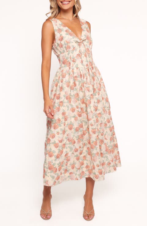 Velda Floral Cotton Midi Dress