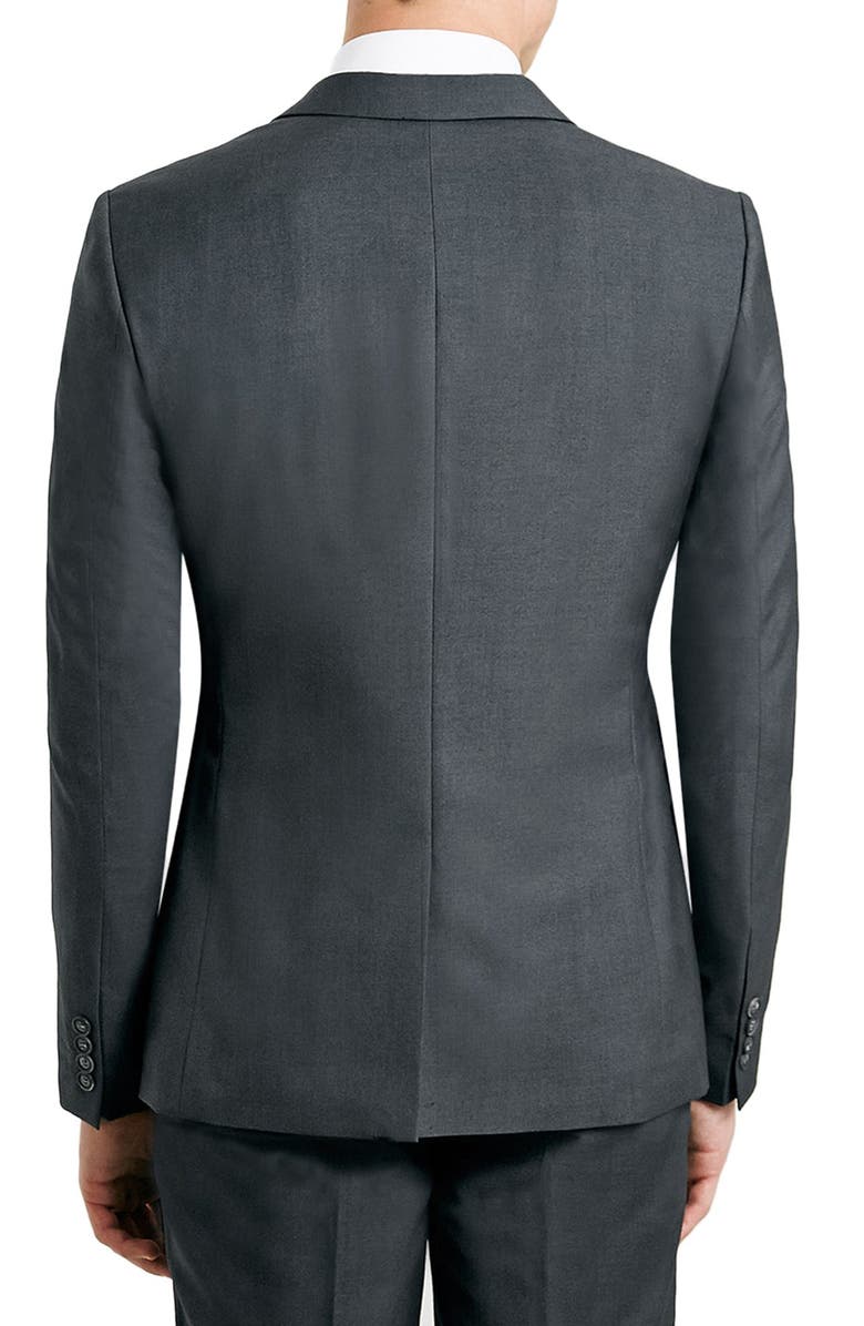 Topman Skinny Fit Grey Suit Jacket, Alternate, color, 