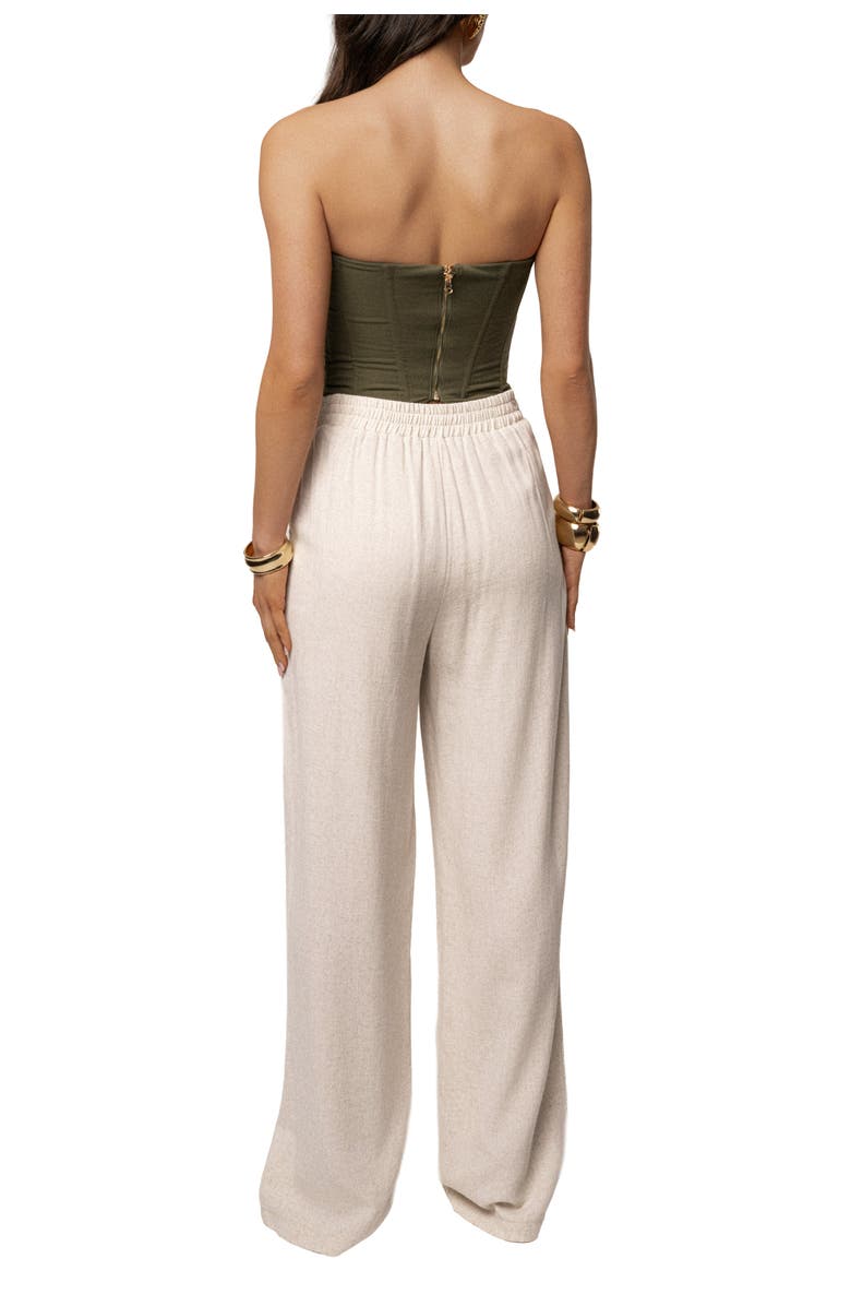 JLUXLABEL Fenix Reversible Linen Corset, Alternate, color, Olive