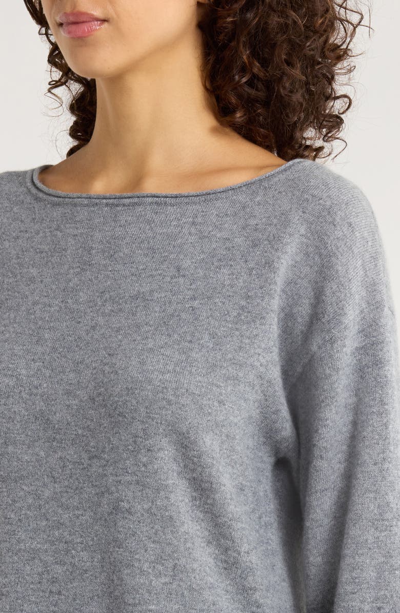 Nordstrom Cashmere Lounge Top, Alternate, color, Grey Night Heather