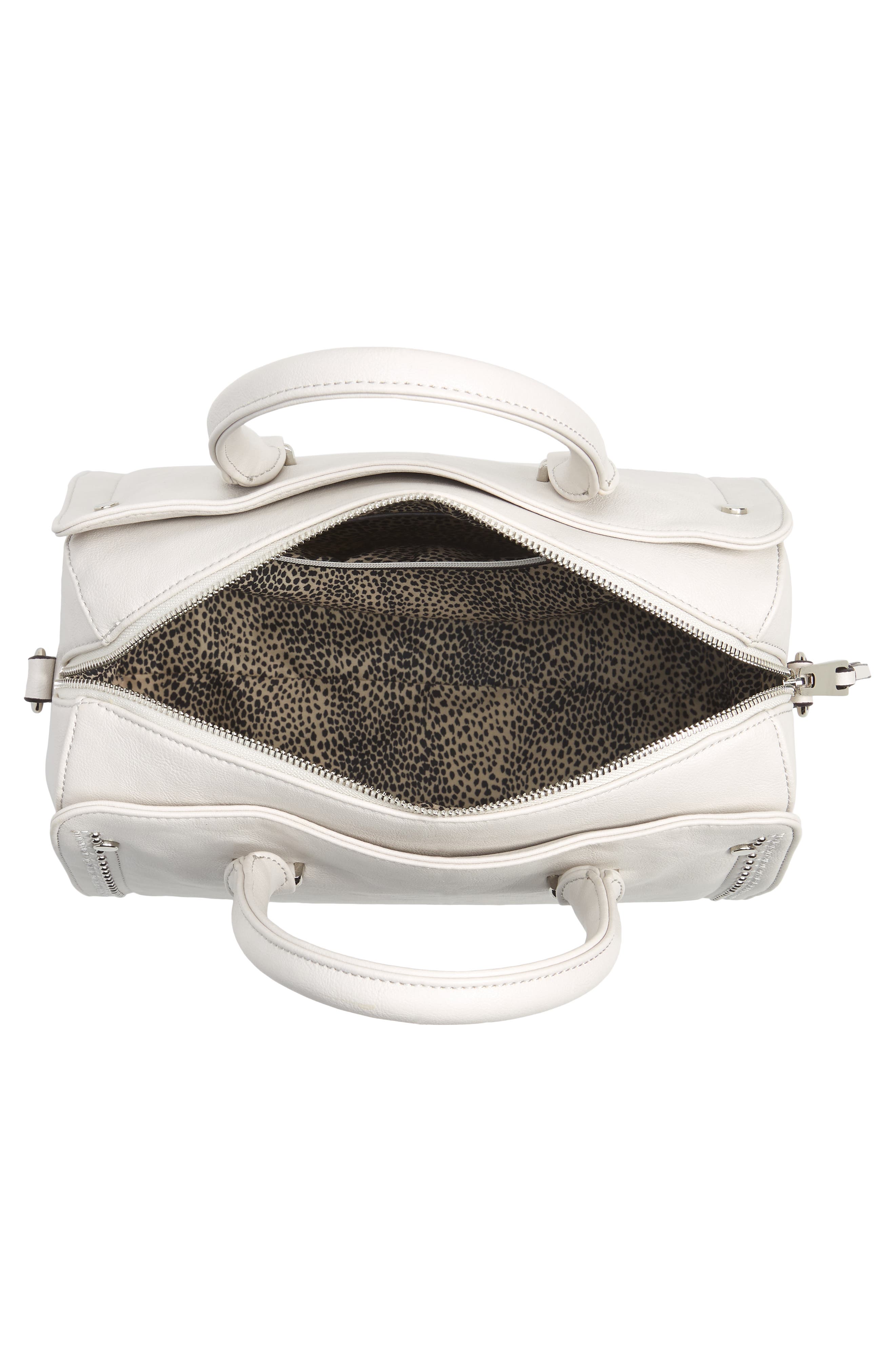 Sole Society Speedy Studded Faux Leather Satchel, Alternate, color, 