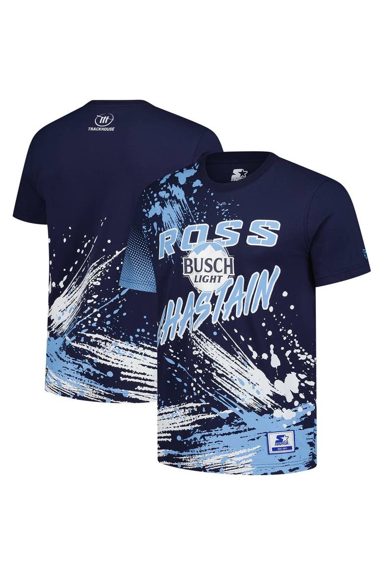 Men's Starter Blue Ross Chastain Touchdown Extreme T-Shirt, Main, color, Blue