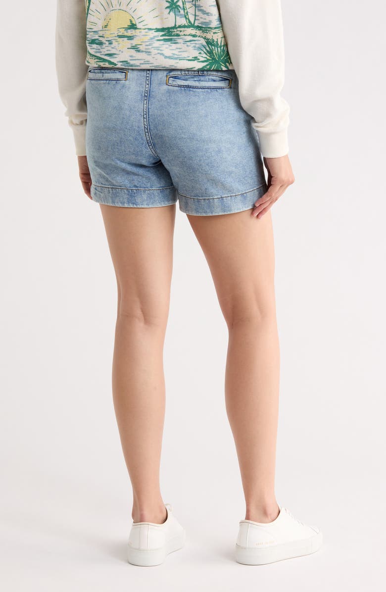 Faherty Organic Cotton & Linen Blend Denim Shorts, Alternate, color, Summer Seas Wash