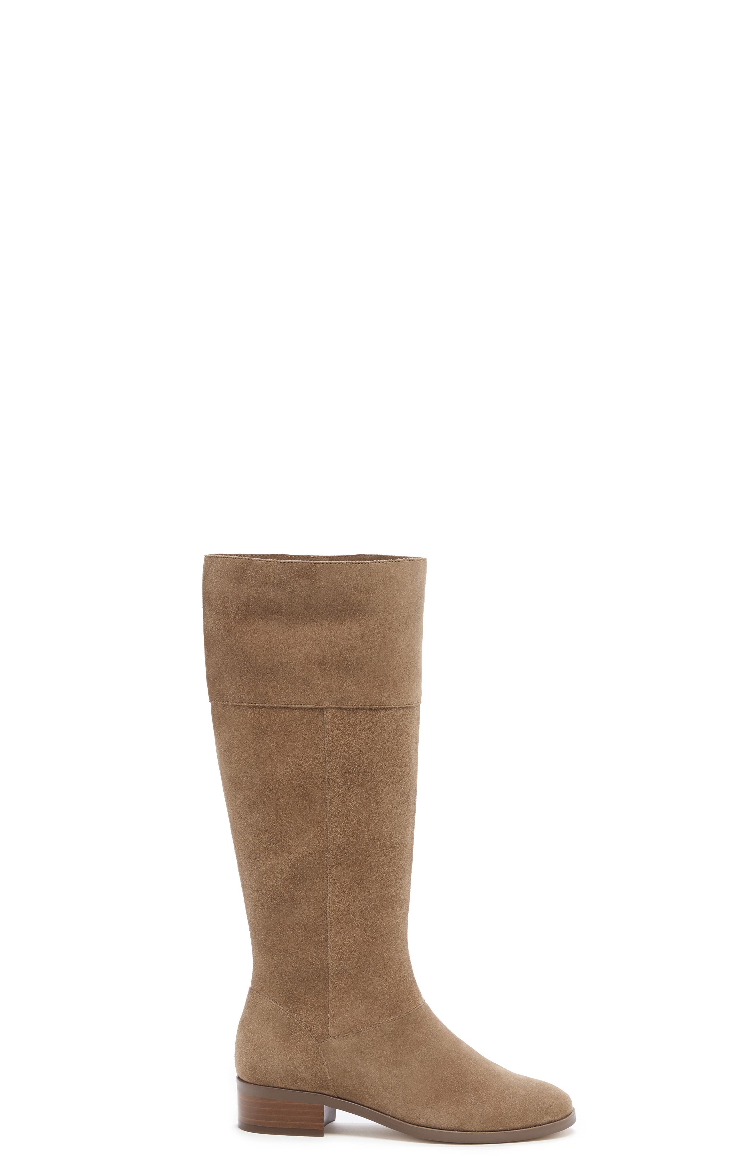 Carlie Knee High Boot, Alternate, color, HONEY SUEDE