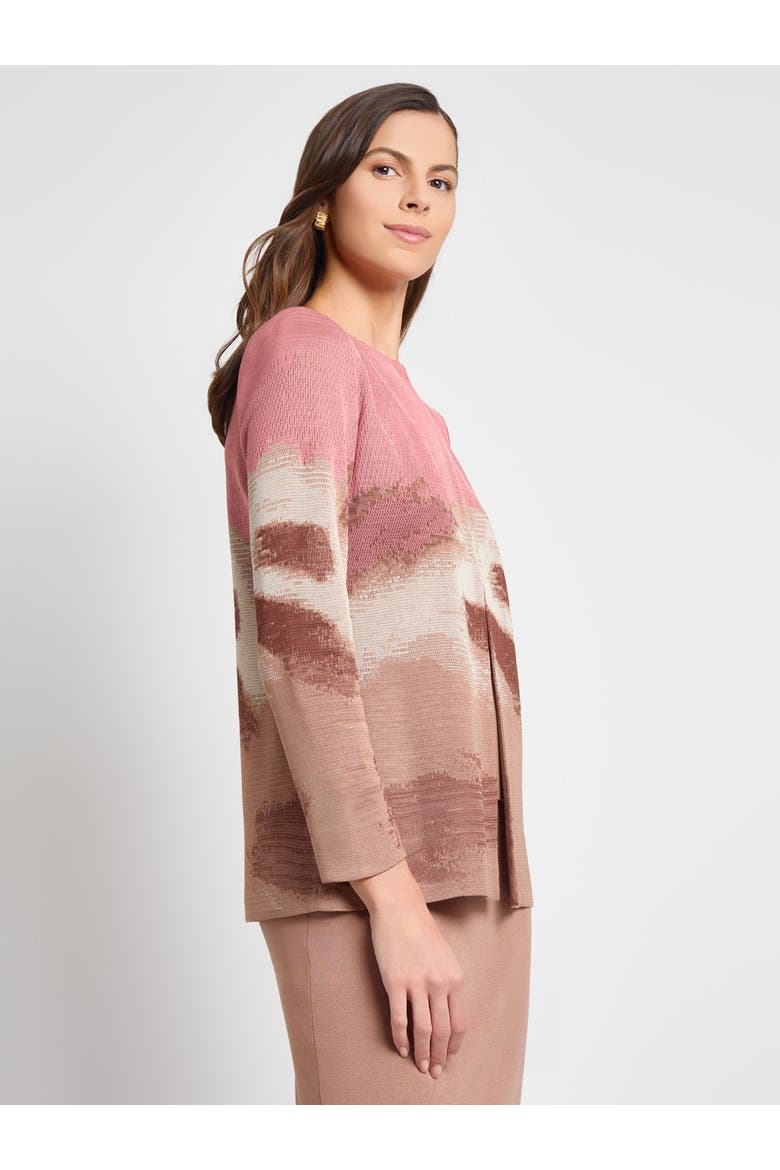 Heritage Landscape Pattern Knit Jacket, Alternate, color, Honey Suckle/Biscotti