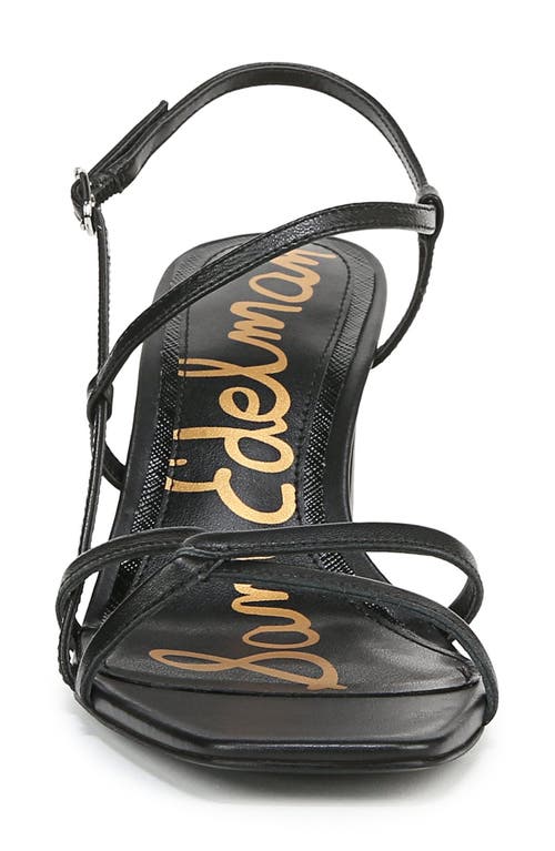 Sam Edelman Emmie Strappy Heel Sandal Black Leather In Black