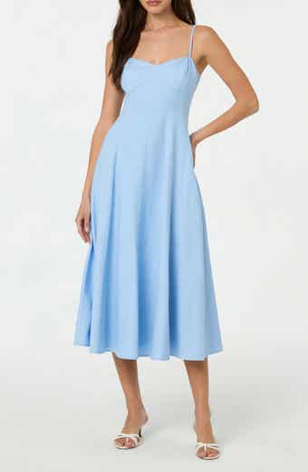 ASTR the Label Linen Blend Midi Dress