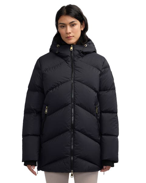 Women's Fallon Boxy Inverted Chevron Quilted Puffer