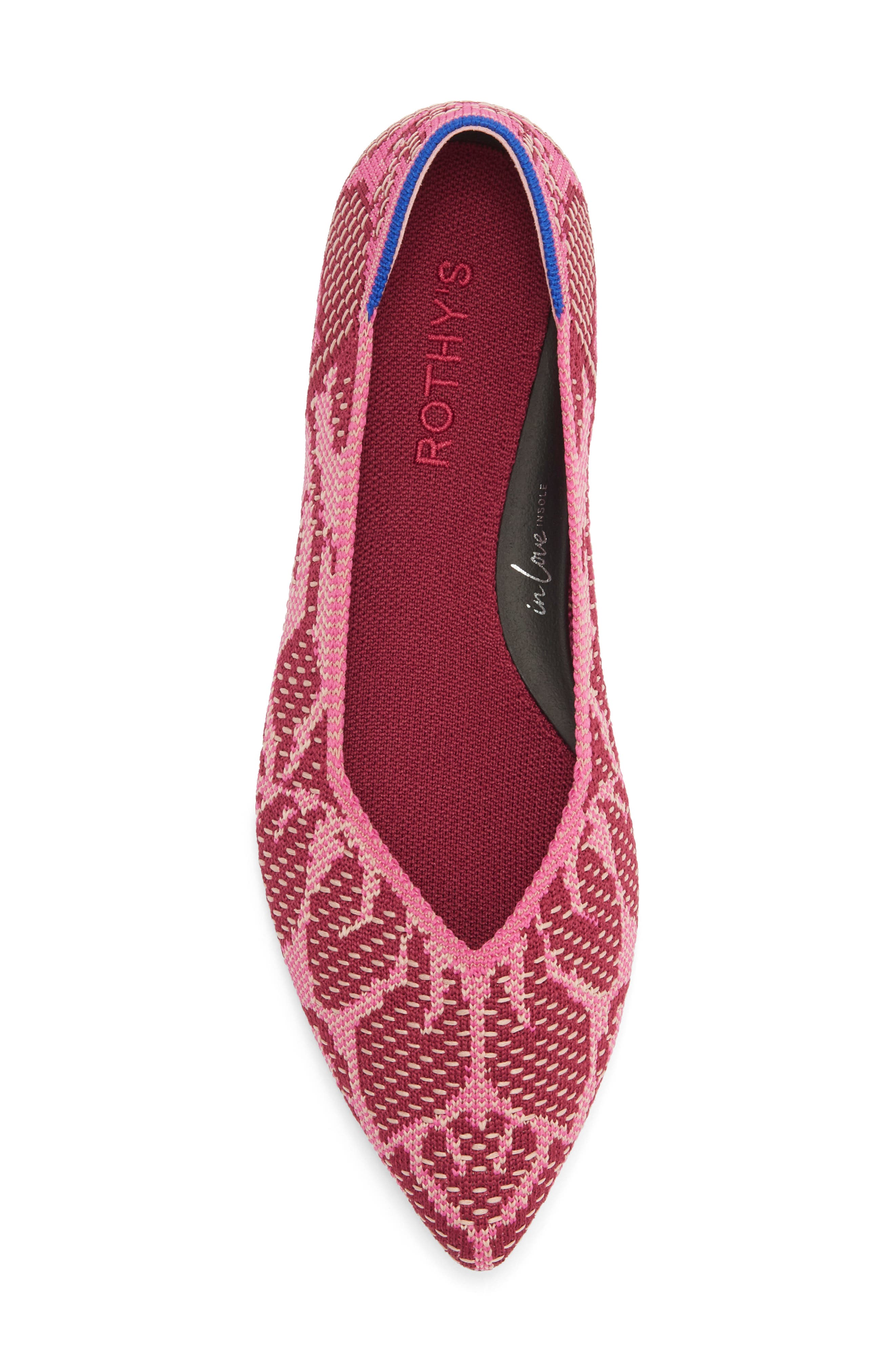 The Point II Pointed Toe Flat, Alternate, color, PINK BOUQUET