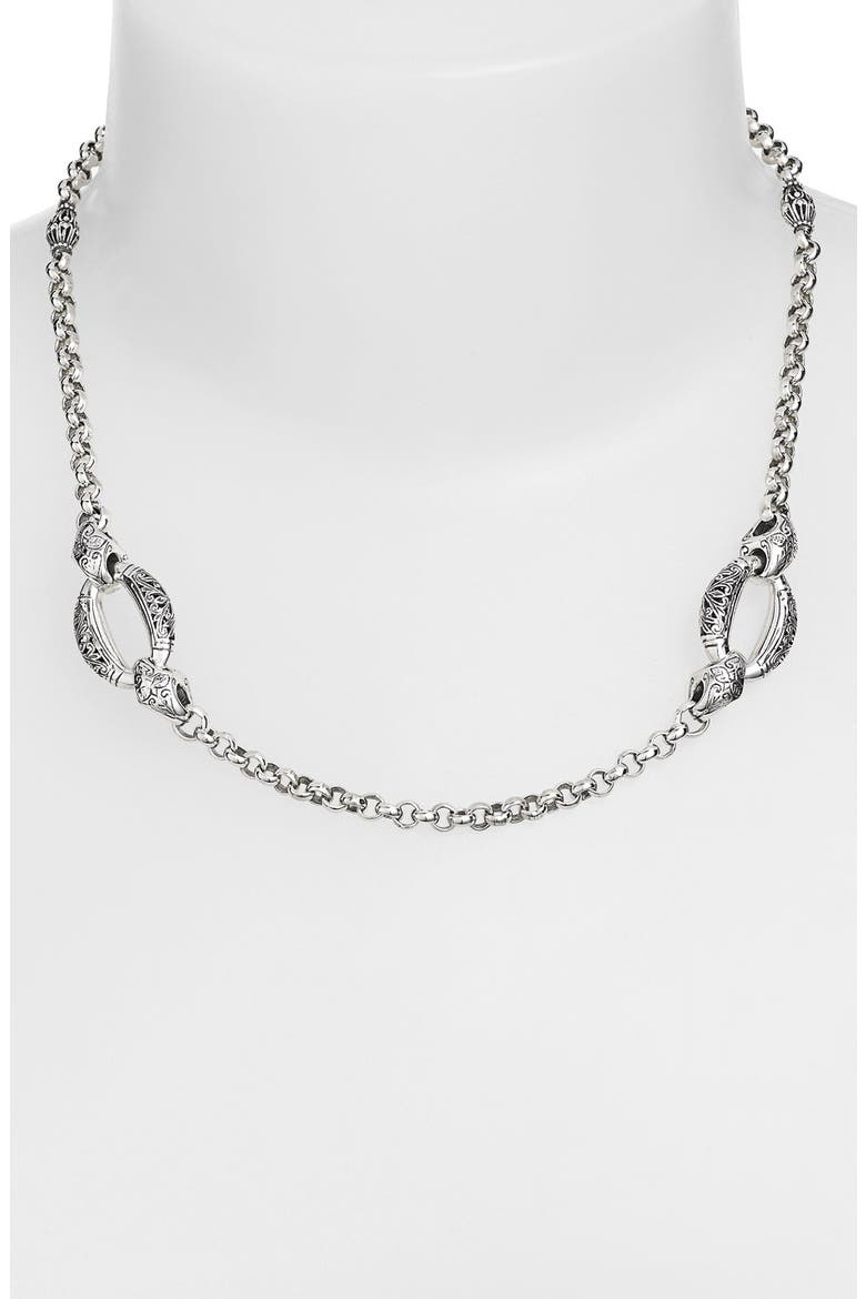 'Classics - Daphne' Link Necklace, Main, color, SILVER