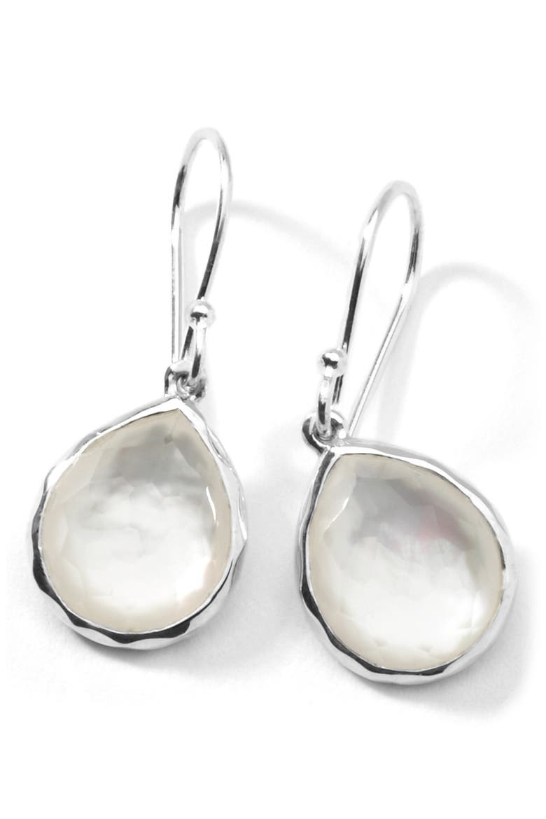 Rock Candy® Teeny Teardrop Earrings, Main, color, SILVER