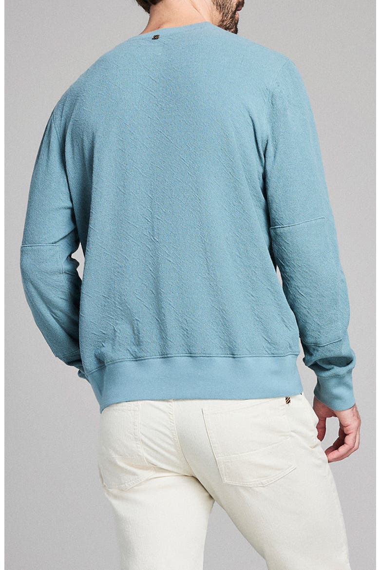 Rib Crinkle Cotton Sweatshirt, Alternate, color, BLUE