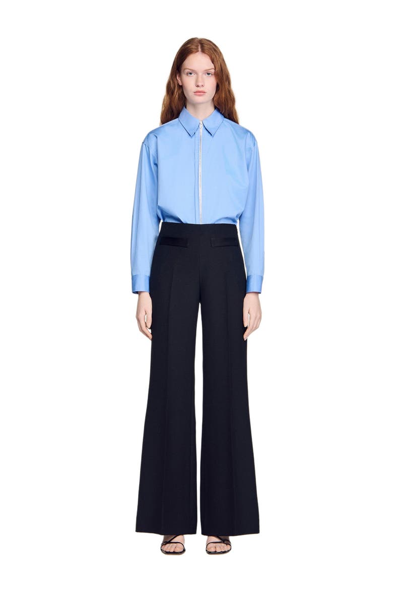 Pocket detail trousers, Alternate, color, Black
