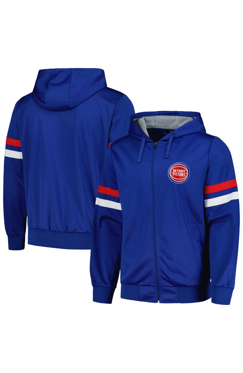 G-III SPORTS BY CARL BANKS Men's G-III Sports by Carl Banks Blue Detroit Pistons Contender Full-Zip Hoodie Jacket, Alternate, color,