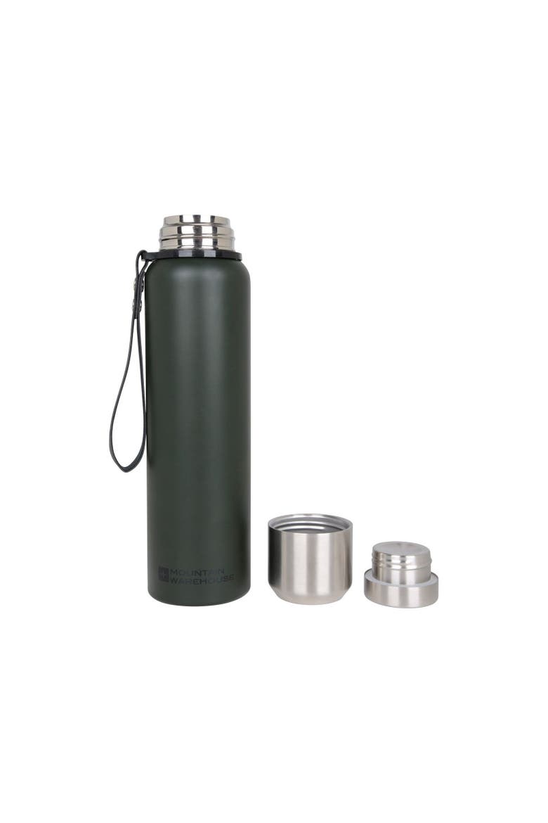 Matte Double Wall Flask, Alternate, color, Khaki Green