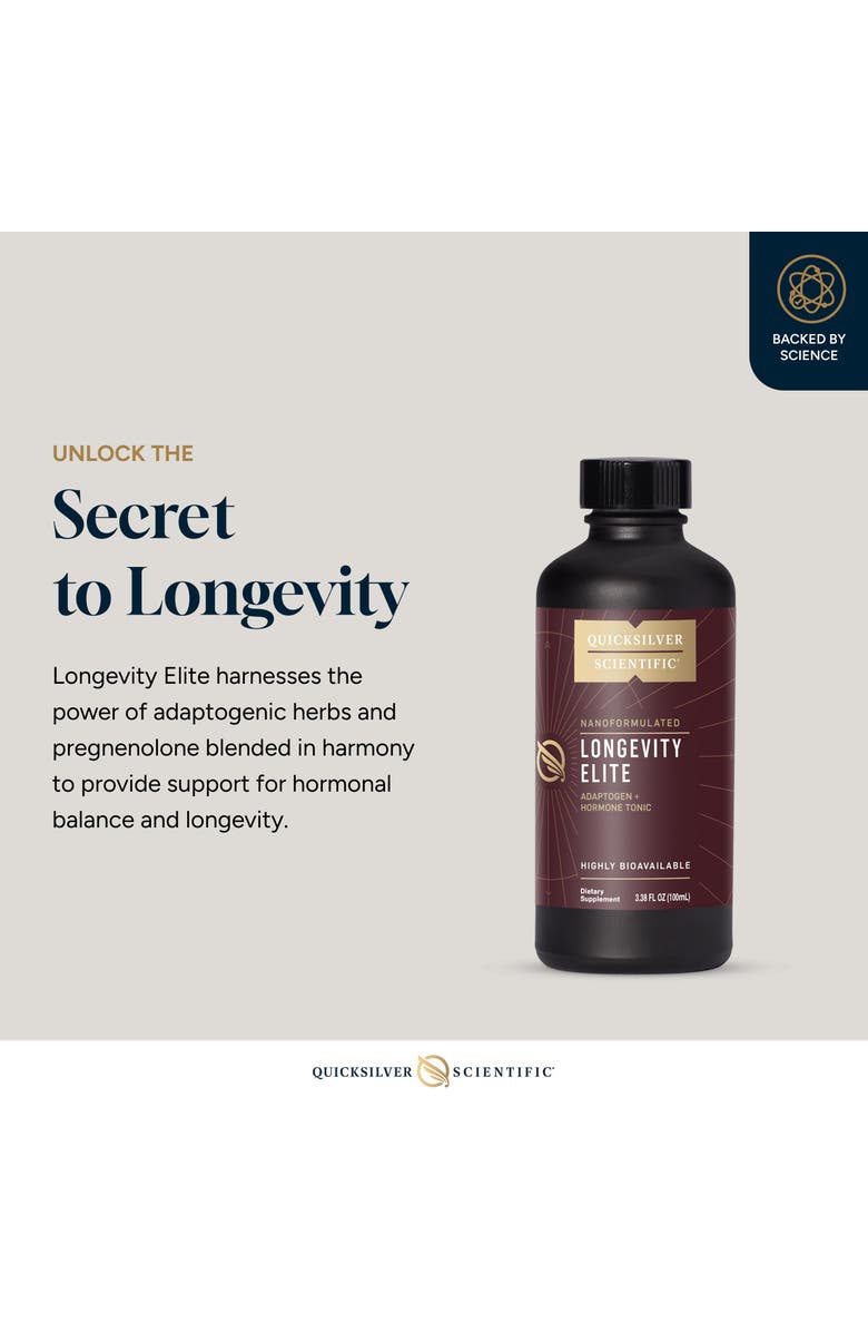 Quicksilver Scientific Longevity Elite Liposomal Adaptogen and Pregnenolone Tonic, Alternate, color, NO COLOR