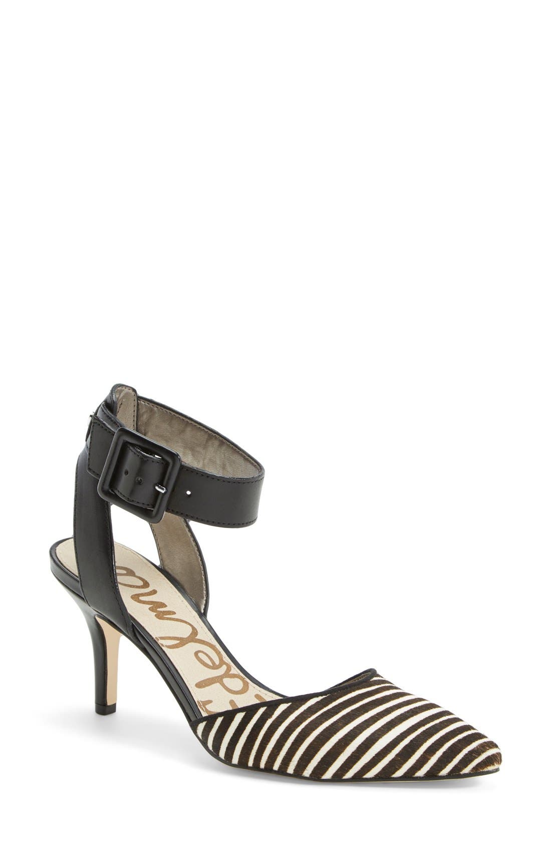 'Okala' Pump, Main, color, BLACK/ IVORY ZEBRA