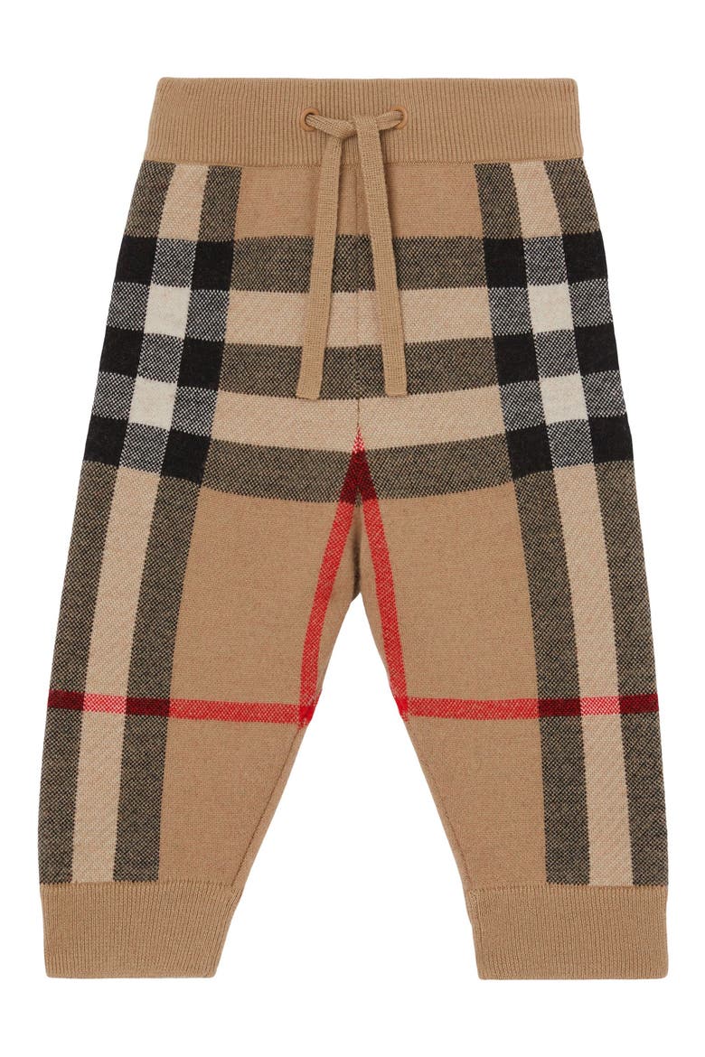 Kids' Gerard Archive Check Wool & Cashmere Blend Joggers, Main, color, ARCHIVE BEIGE IP CHECK