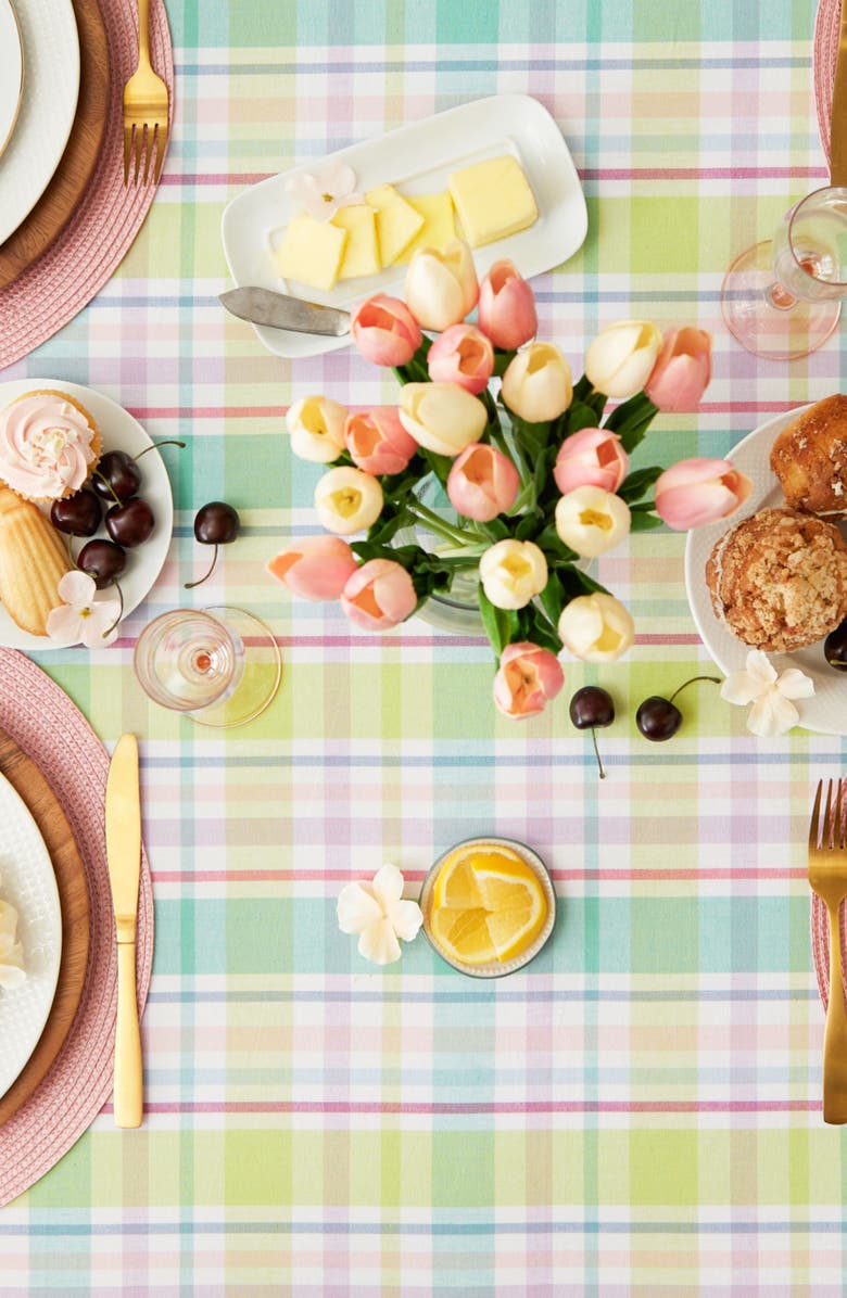 Design Imports Spring Plaid Tablecloth, Alternate, color, Multi