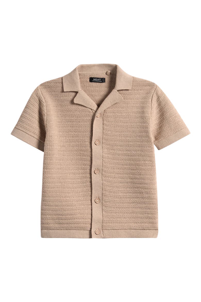 Kids' Cotton Blend Button-Up Shirt, Main, color, NEUTRAL