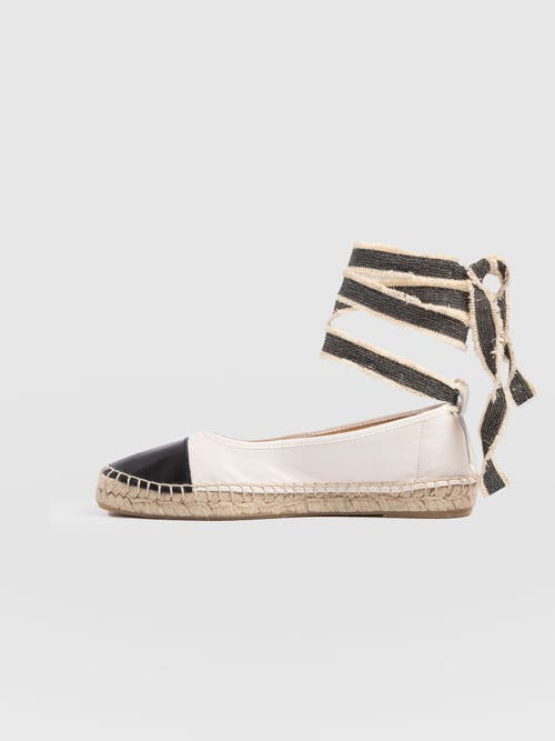 Saint + Sofia Rowe Espadrille Tie Pumps In Beige