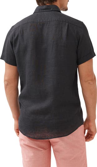 Palm Beach Sports Fit Short Sleeve Linen Button-Up Shirt