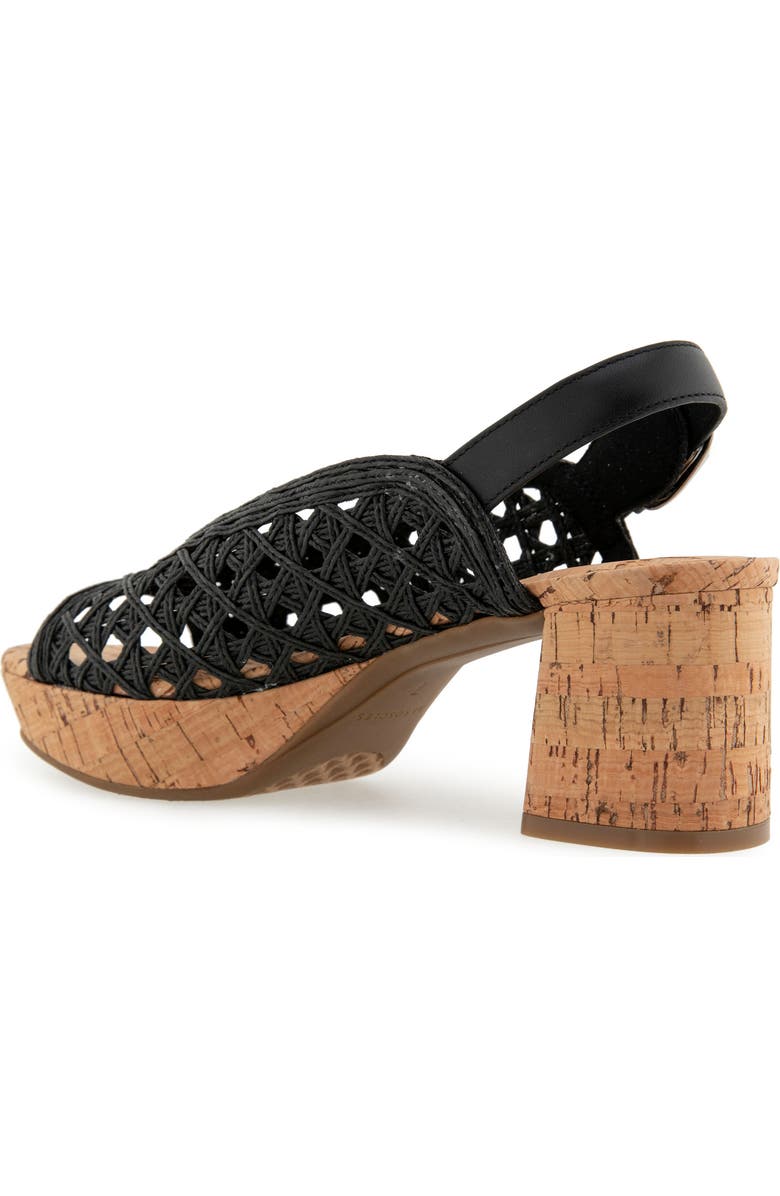 Aerosoles Cornelia Slingback Platform Sandal, Alternate, color, Black Embroidered/ Cork Heel