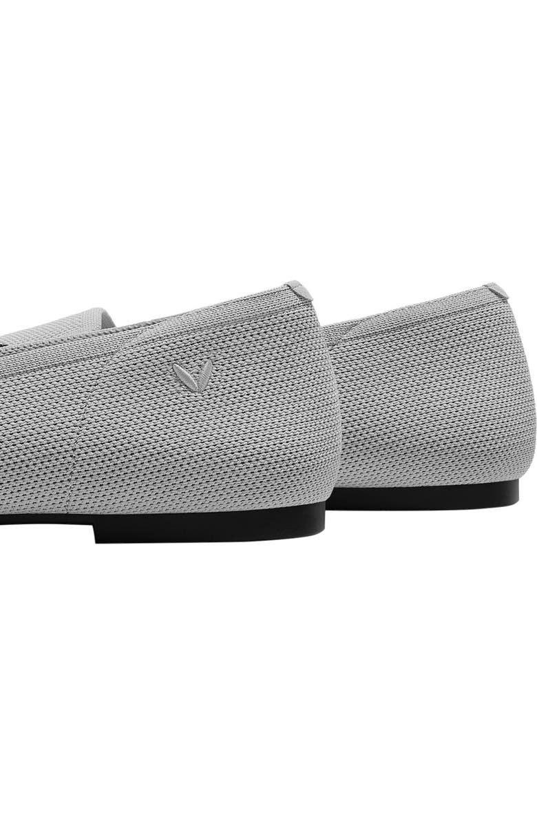 VIVAIA Round-Toe Embroidered Loafers, Alternate, color, Oyster Rich Grey - Moo Cat