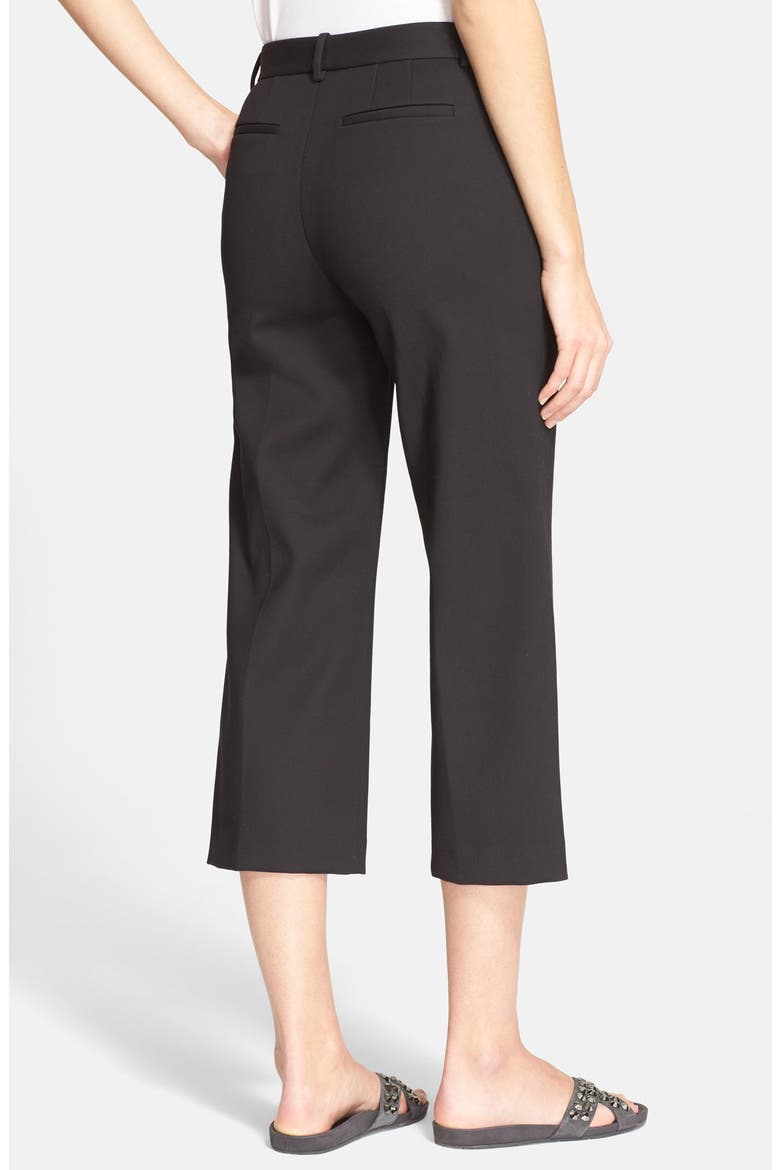 'Sprinza' Wide Leg Crop Pants, Alternate, color, BLACK