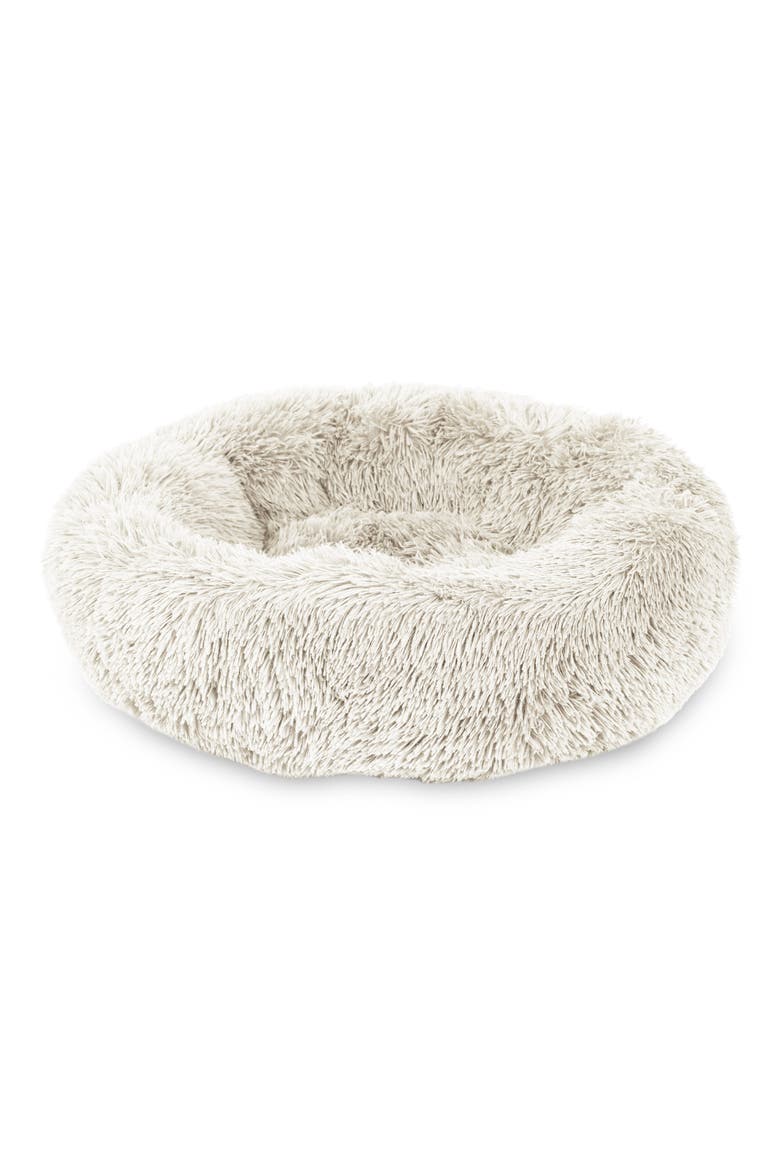 Furry Dog Bed, Main, color, WHITE