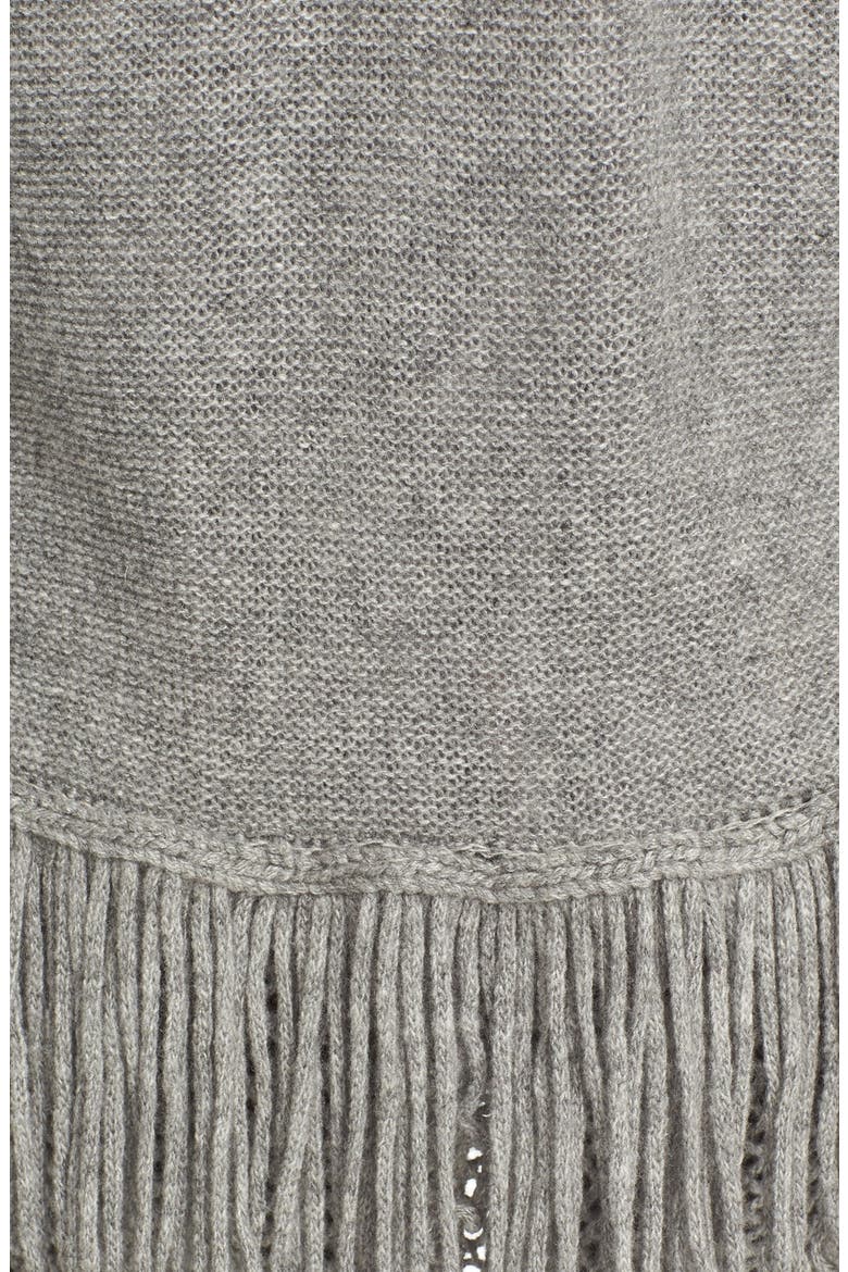 Fringe Knit Cardigan, Alternate, color, LIGHT GREY