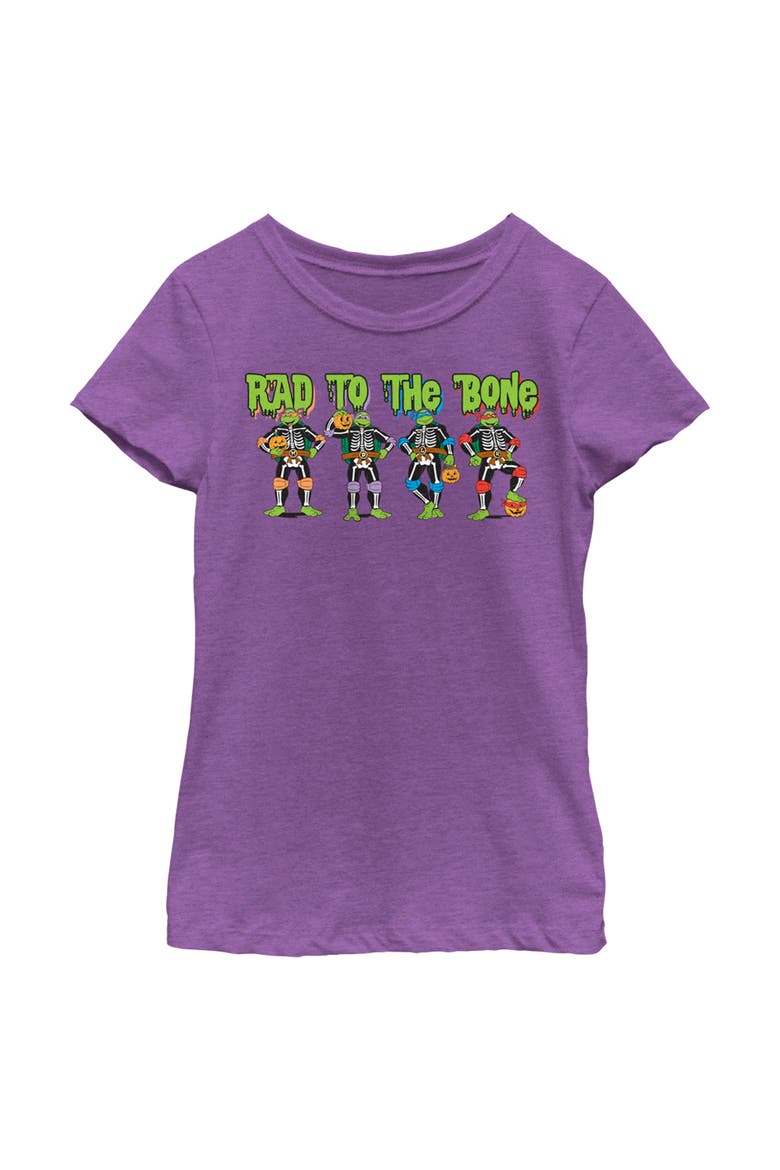 Girl's Teenage Mutant Ninja Turtles Halloween Rad to the Bone  Graphic T-Shirt, Main, color, Purple Berry