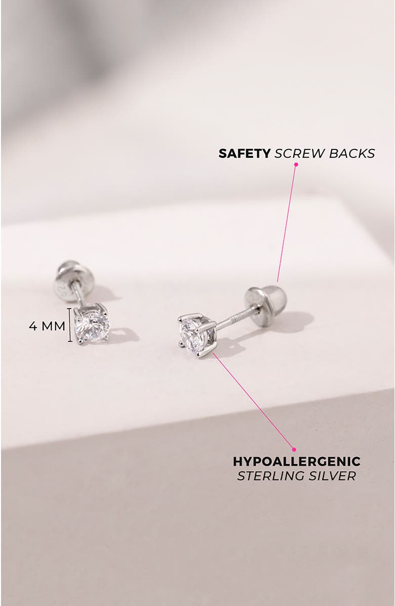 In Season Jewelry Round Solitaire Earrings, Alternate, color,