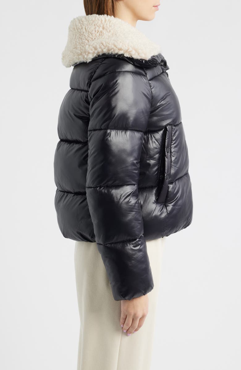 Save The Duck Moma Water Resistant Quilted Puffer Jacket, Alternate, color, Black