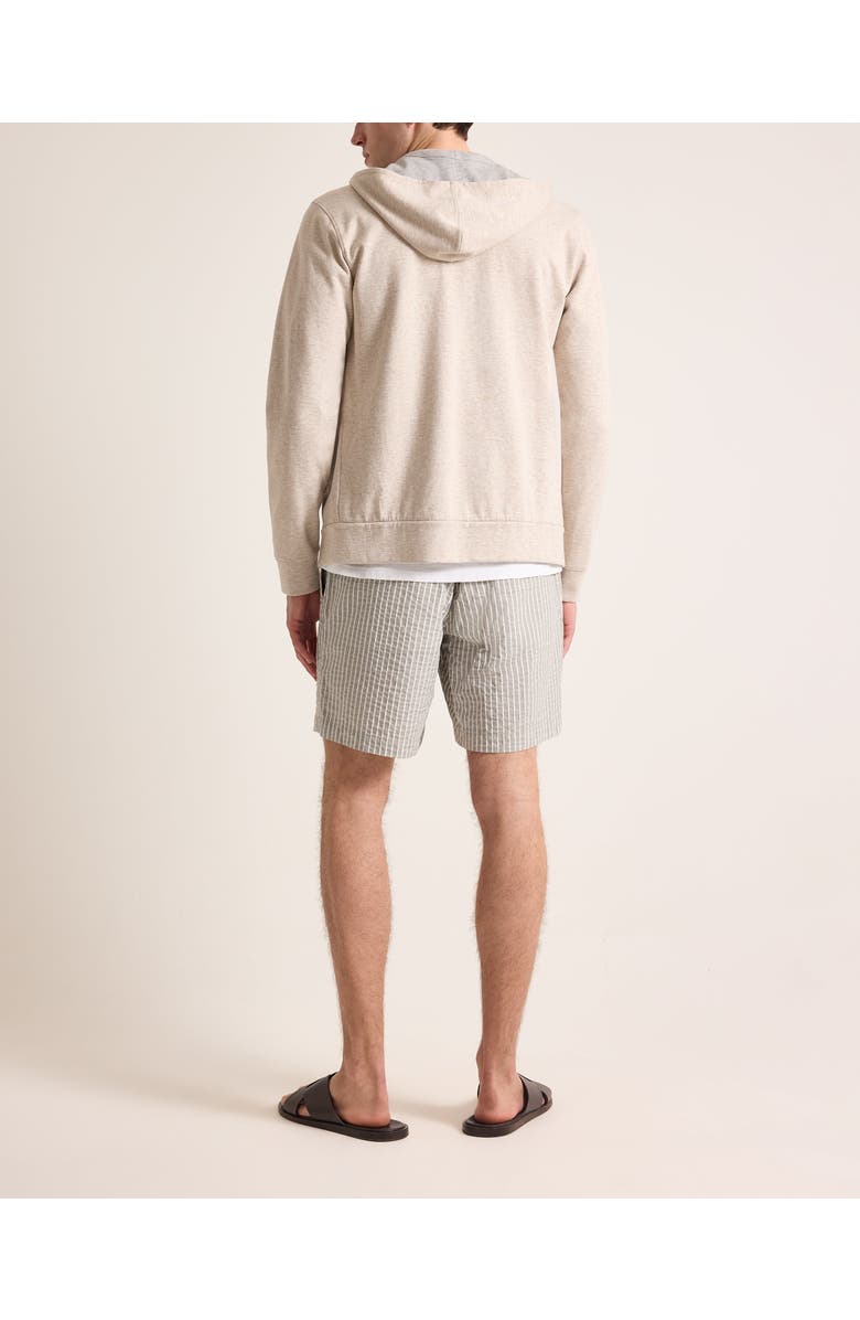 Orlebar Brown Sonoran Seersucker Relaxed Fit Seersucker Stripe Shorts, Alternate, color, Elephant Grey/Latte Stripe