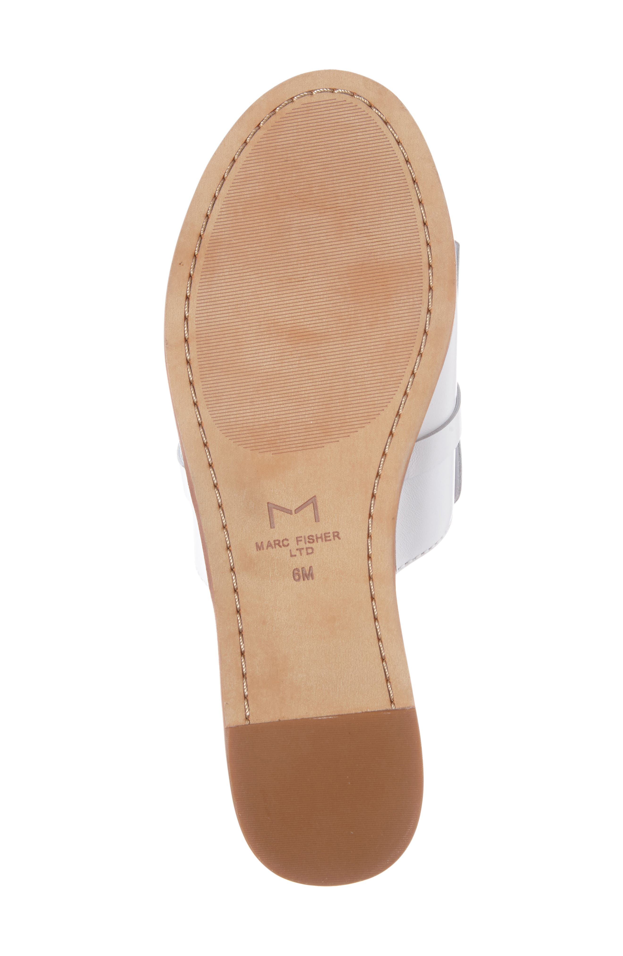 Whitley Slide Sandal, Alternate, color, WHITE LEATHER
