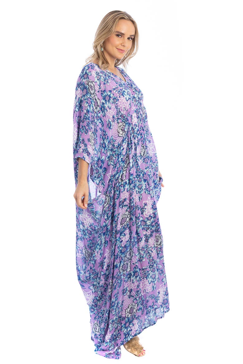 Floral Kaftan, Alternate, color, PURPLE