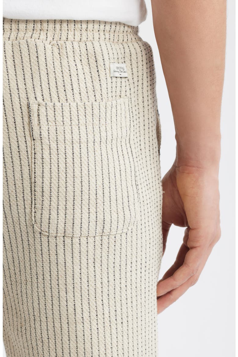 Sorrento Pinstripe Cotton & Linen Drawstring Pants, Alternate, color, ECRU
