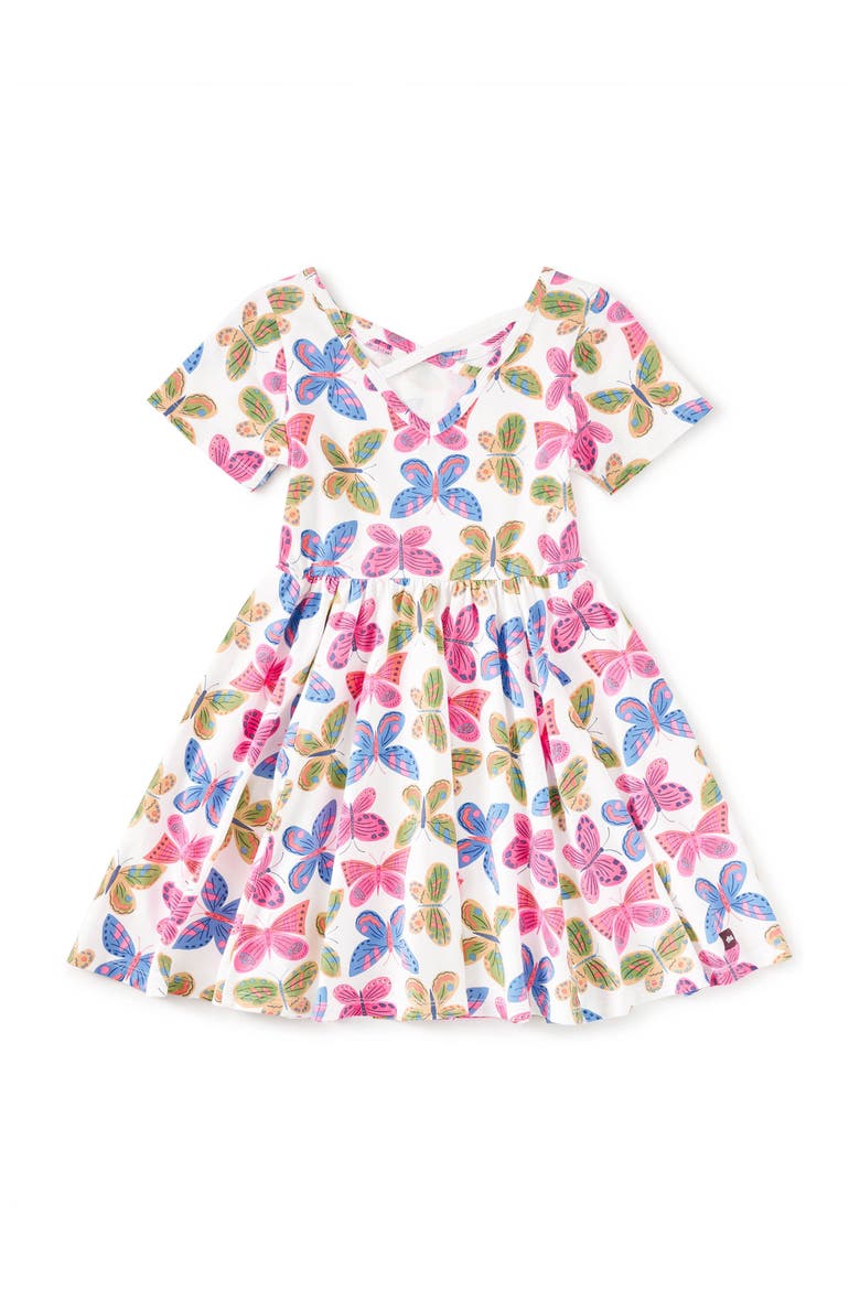 Short Sleeve Ballet Dress, Alternate, color, Flutter Fiesta