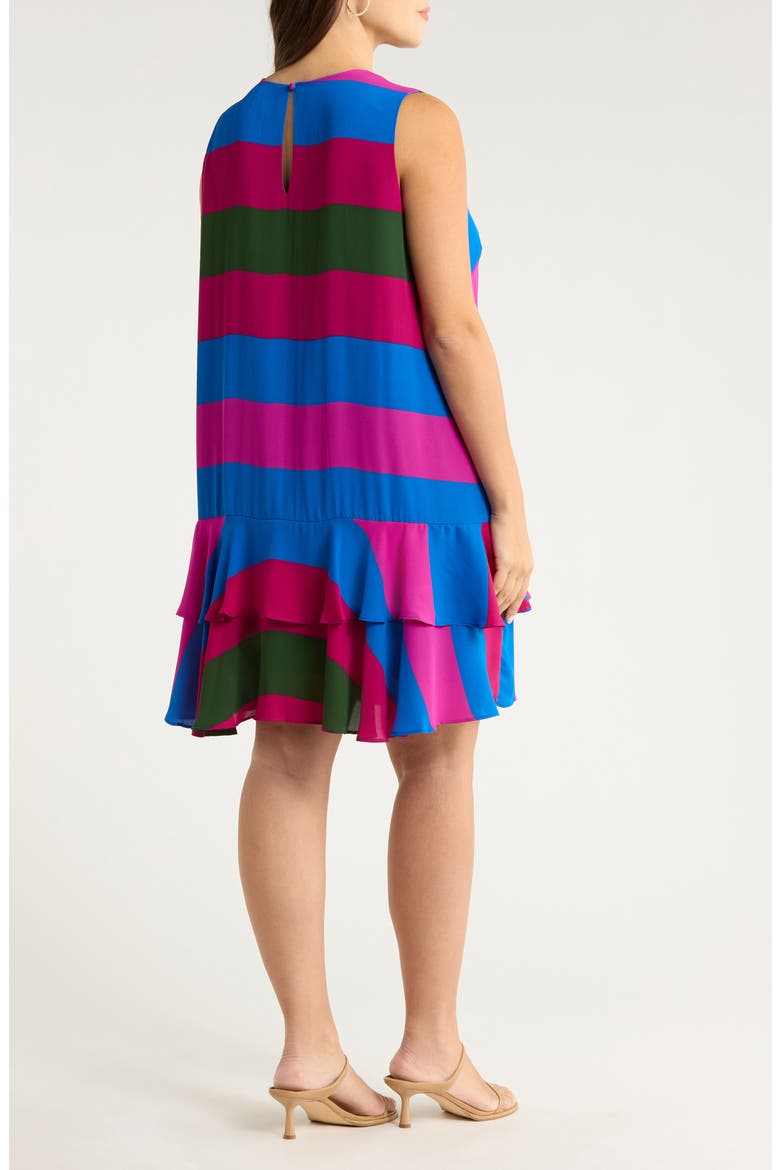 Saige Stripe Sleeveless Shift Dress, Alternate, color, MAGENTA-MULTI