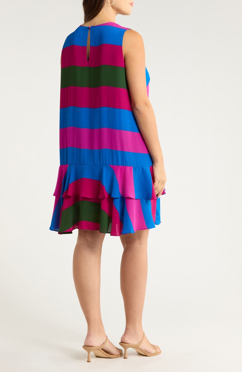 SUGARLIPS Saige Stripe Sleeveless Shift Dress, Alternate, color, Magenta-Multi