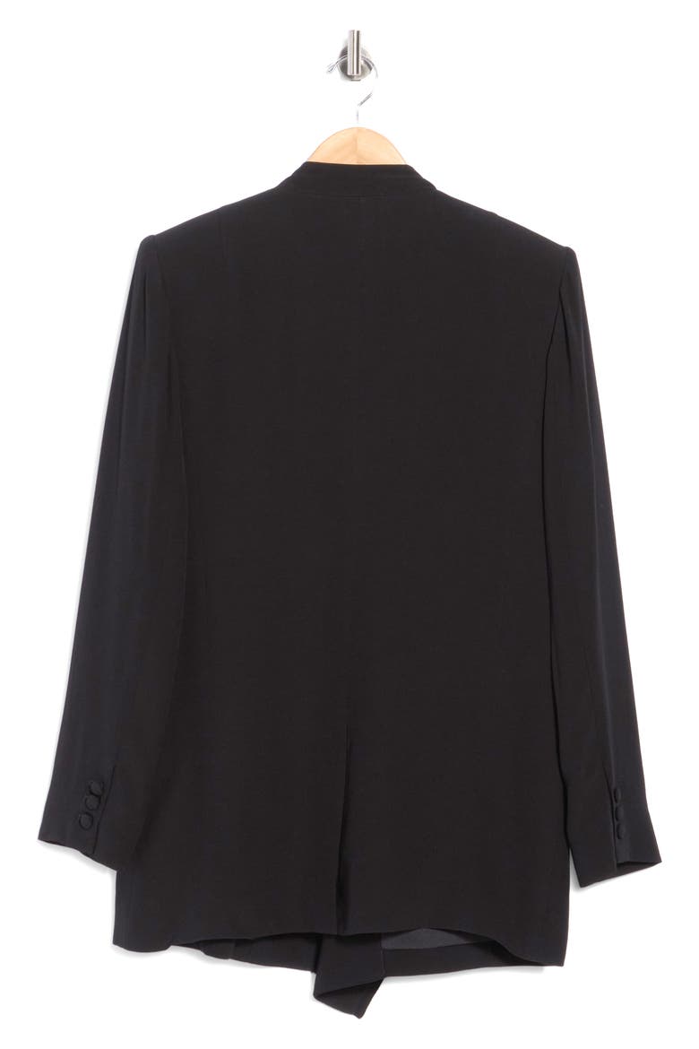 Elea Draped Front Blazer, Alternate, color, NOIR