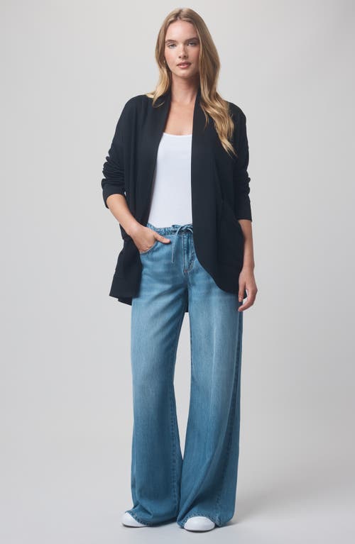 Splendid X @cellajaneblog Interlock Open Front Cardigan In Black