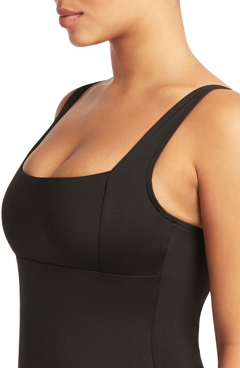 Sea Level Square Neck One-Piece Swimsuit, Alternate, color,