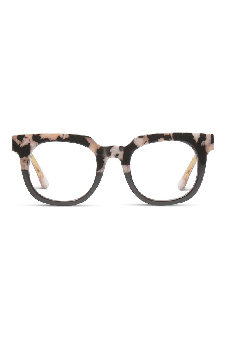 Showbiz 50mm Blue Light Blocking Reading Glasses, Main, color, BLACK MARBLE/ BLACK