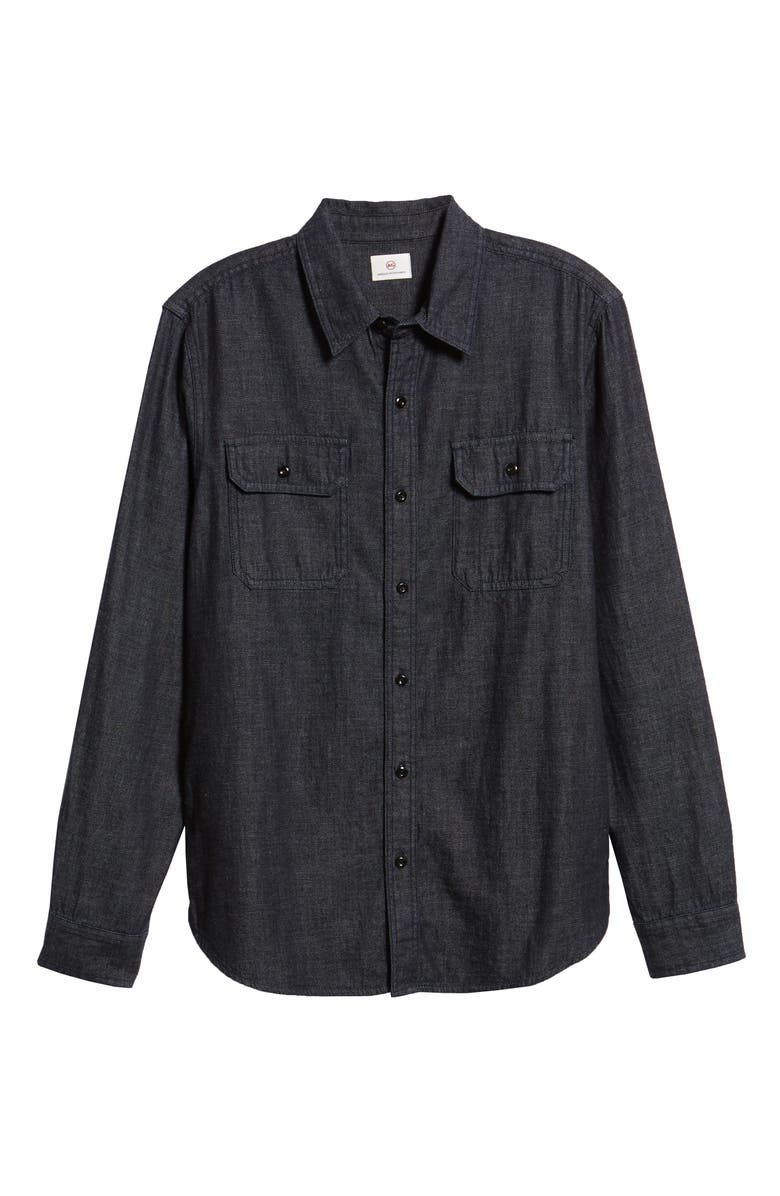 AG Benning Chambray Slim Fit Utility Shirt, Alternate, color,