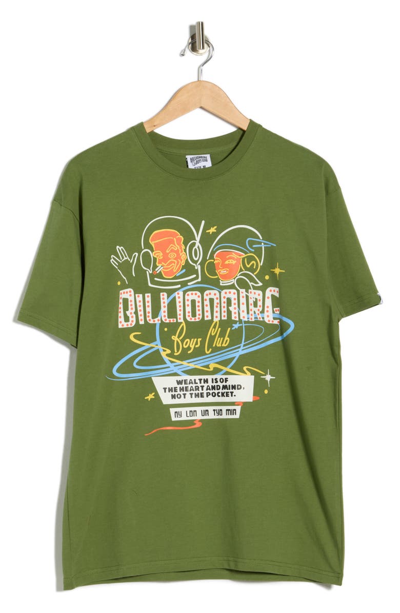 Billionaire Boys Club Lights Graphic T-Shirt, Alternate, color, Vineyard Green